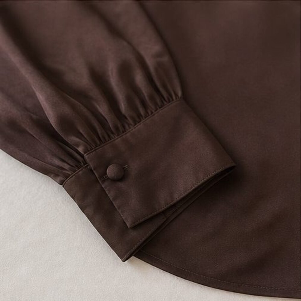 Navy Button Blouse - Picture 5 of 6